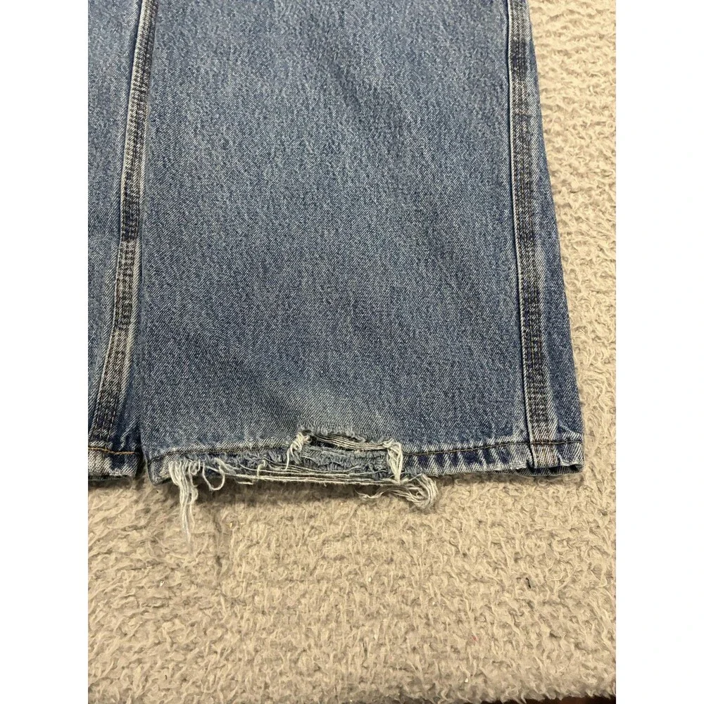 Carhartt Jeans Mens 33x31 Blue Relaxed Straight Denim B13DP Workwear Dungaree